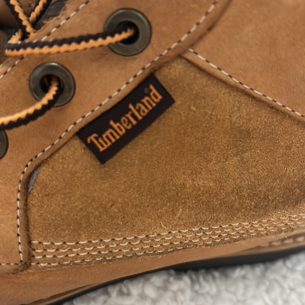 TIMBERLAND Tan LEATHER Lined BOOTS 39975M🥾Size 5.5 Men’s/38 Euro - Picture 4 of 13